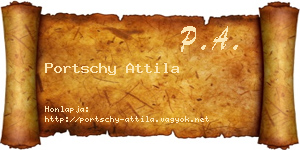 Portschy Attila névjegykártya